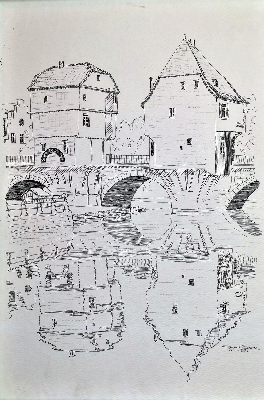 The Bridge Houses in Bad Kreuznach Germany