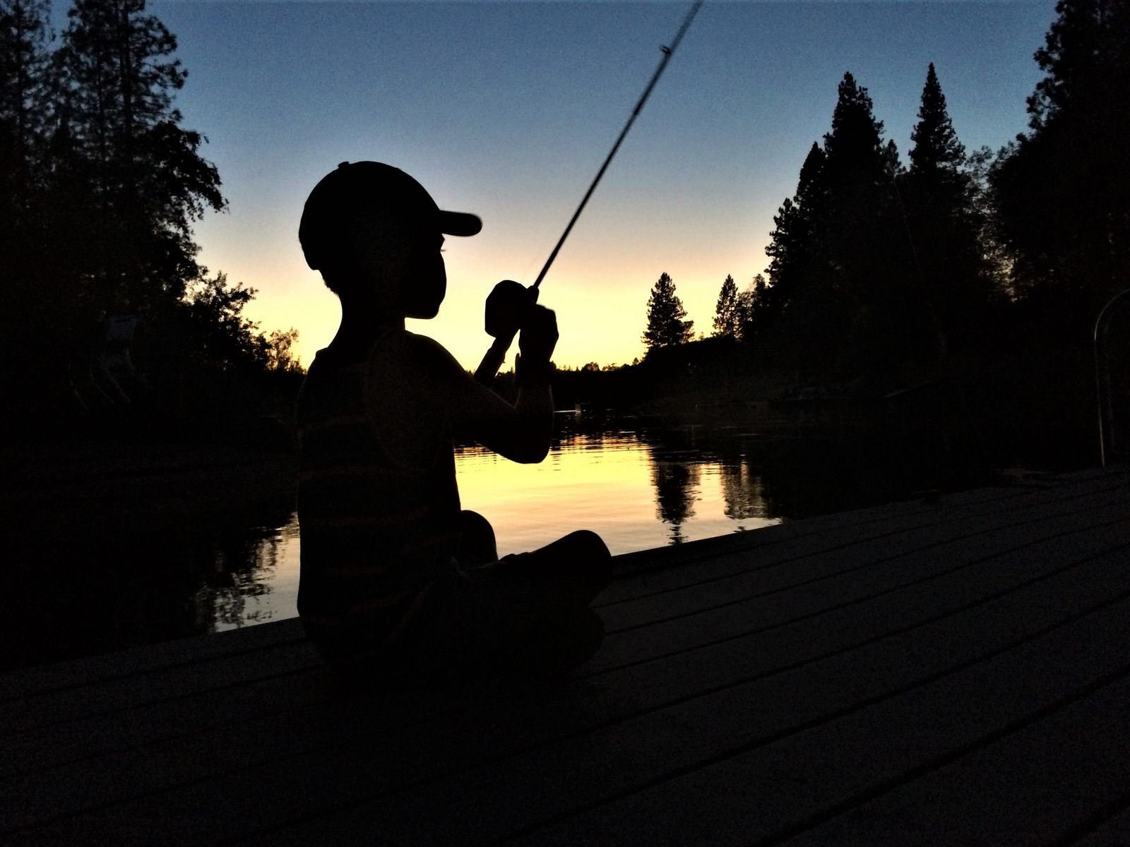 Ethan fishing at Meadow Vista