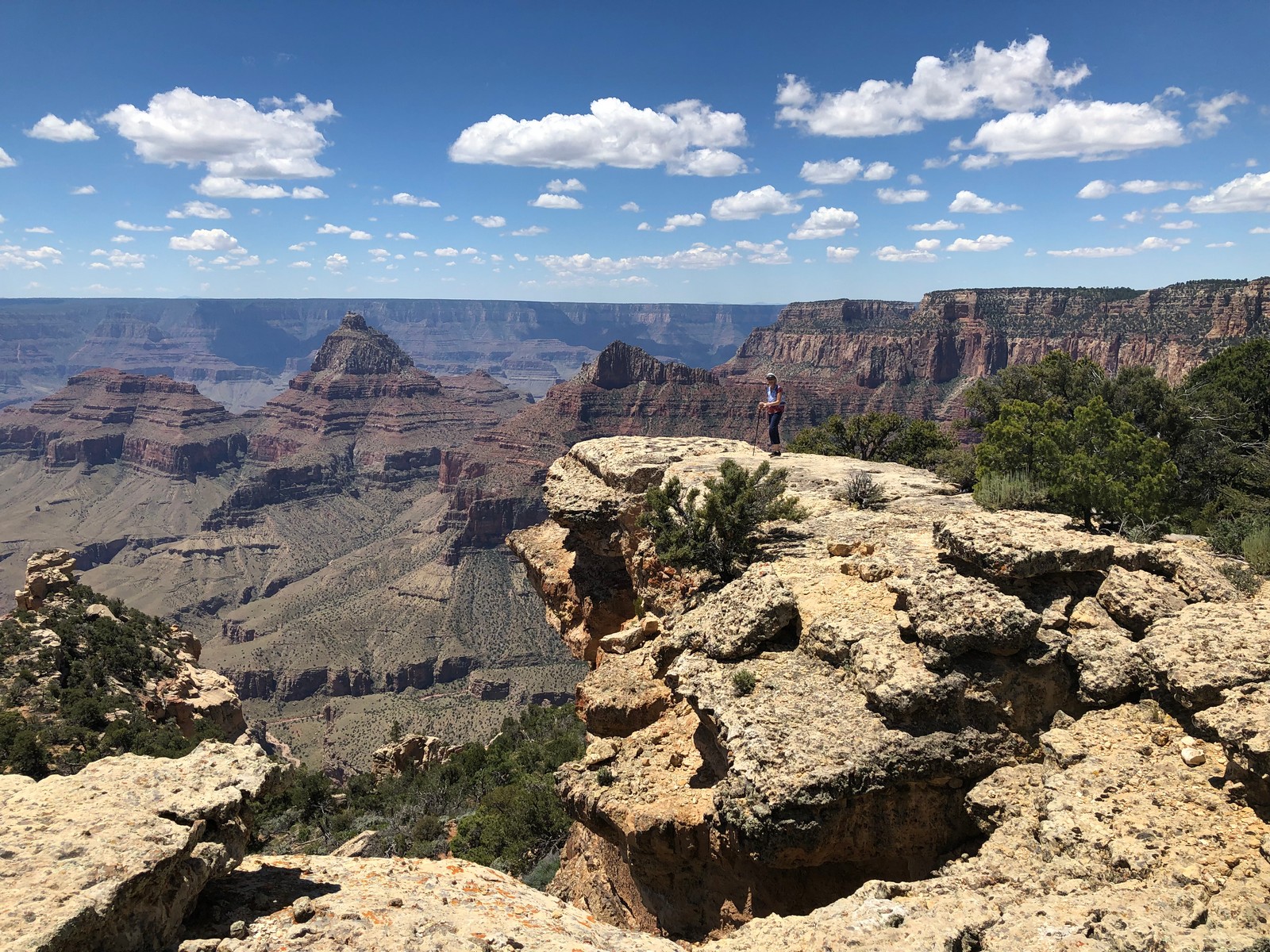 Karen Braving the Cliffs of the Grand Canyon 